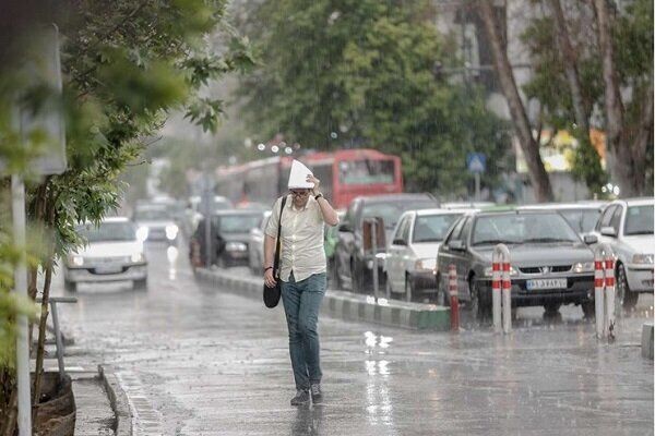 ترافیک سنگین در تهران بارانی