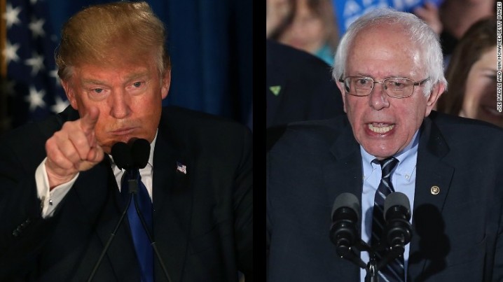 Trump and Sanders win