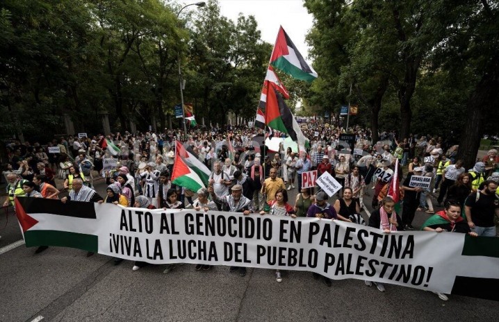 خروش اسپانیاییها در حمایت از فلسطین
