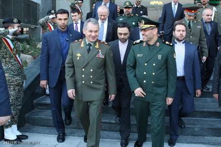 Russian defense minister confers with Iranian counterpart