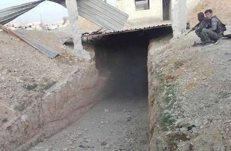 کشف تونل های ماشین رو تروریست ها در شرق دمشق