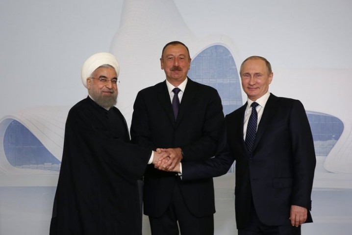 مذاکرات استراتژیک پوتین، علی اف و روحانی در تهران