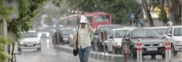ترافیک سنگین در تهران بارانی