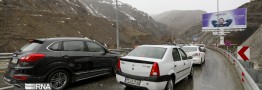 ترافیک سنگین در جاده چالوس/ بارش باران در برخی محورهای خوزستان و بوشهر