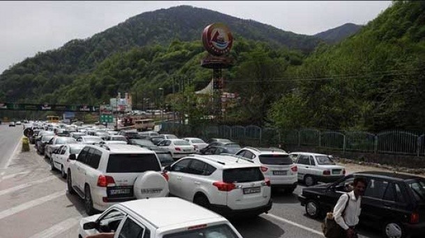 ترافیک سنگین در جاده چالوس و محور هراز
