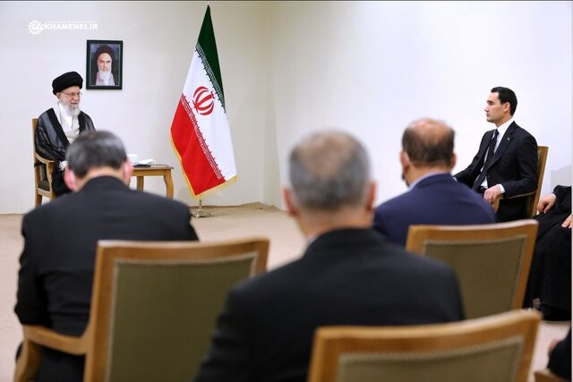 دیدار رئیس جمهور ترکمنستان و هیئت همراه با رهبر انقلاب