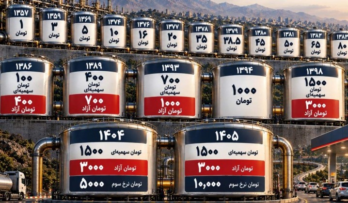 روند تغییر قیمت بنزین در ایران از ۱۳۵۷ تا ۱۴۰۵+ اینفوگرافیک