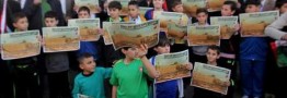 تجمع اعتراضی مردم شهر نابلس در اعتراض به ممانعت از پخش اذان در بیت المقدس